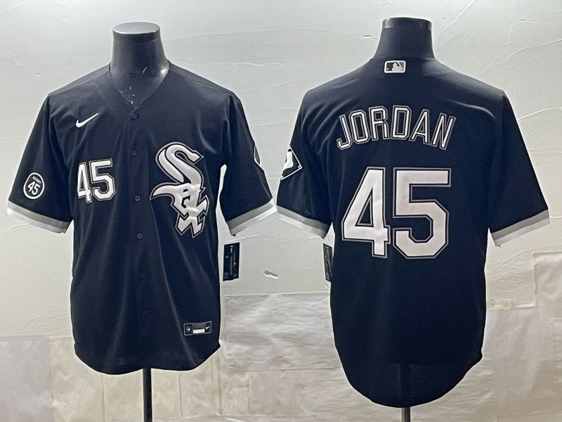 Men 2025 Chicago White Sox #45 Jordan Black Game Nike MLB Jersey style 02->chicago white sox->MLB Jersey